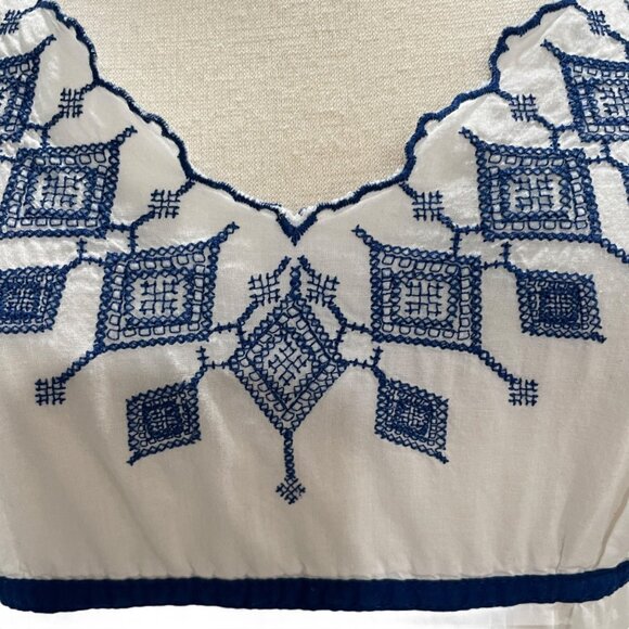 Large Boho Chic Tunic Top Festival Casual Summer Beach Embroidered Lightweight - Picture 9 of 11